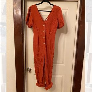 Burnt orange jumpsuit